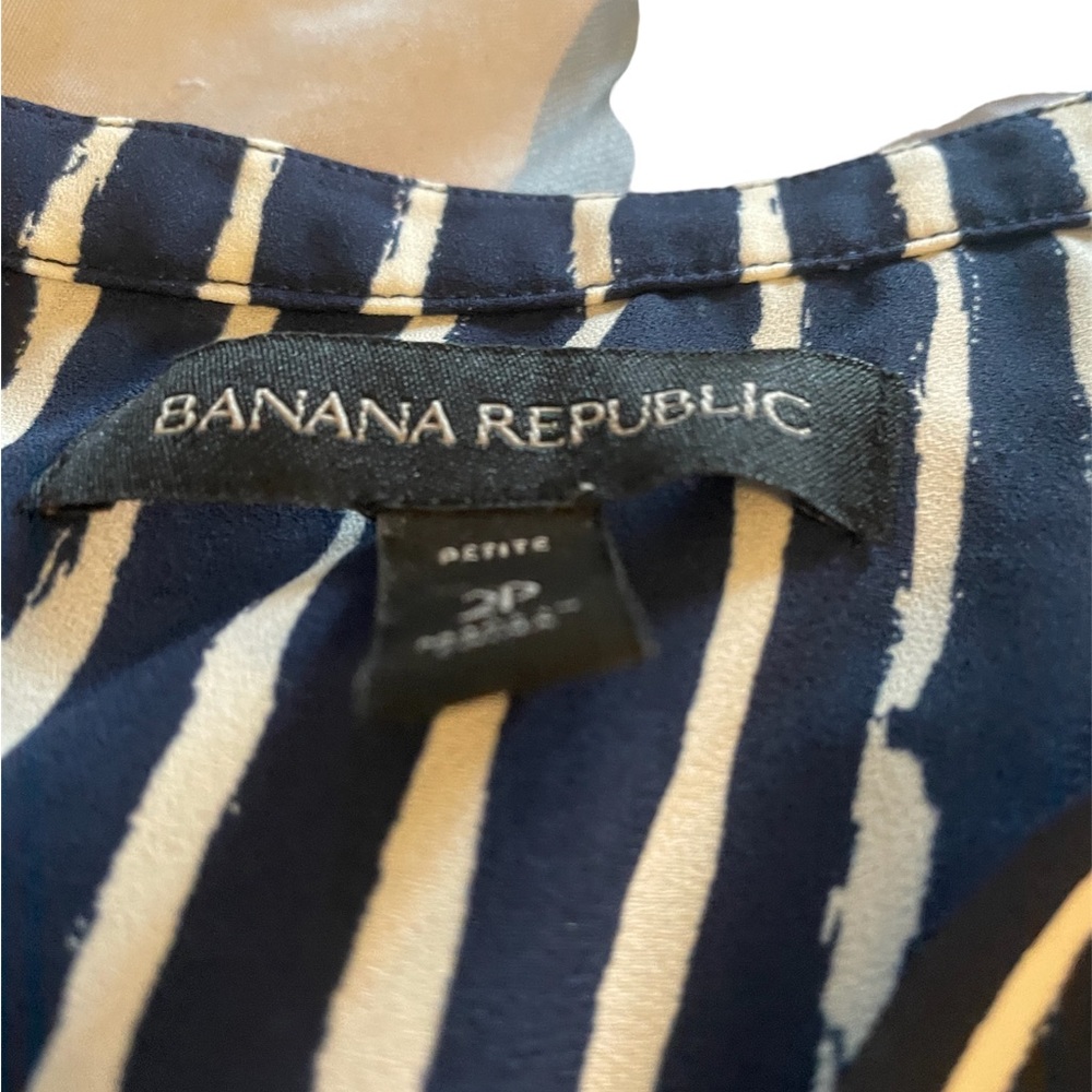 COPY -banana republic navy with white stripes dress - Picture 3 of 5